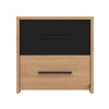 Noptiera Varadero NO2F, cu 2 sertare, stejar artisan + negru, 42 x 33.2 x 42.1 cm, 1C