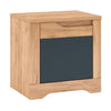 Noptiera Fidel stanga, cu usa, stejar craft auriu + gri grafit, 54.6 x 42 x 54.5 cm, 1C
