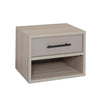 Noptiera Karo, cu raft + sertar, satin blackwood + crem cashmere, 44 x 36 x 33.7 cm, 2C
