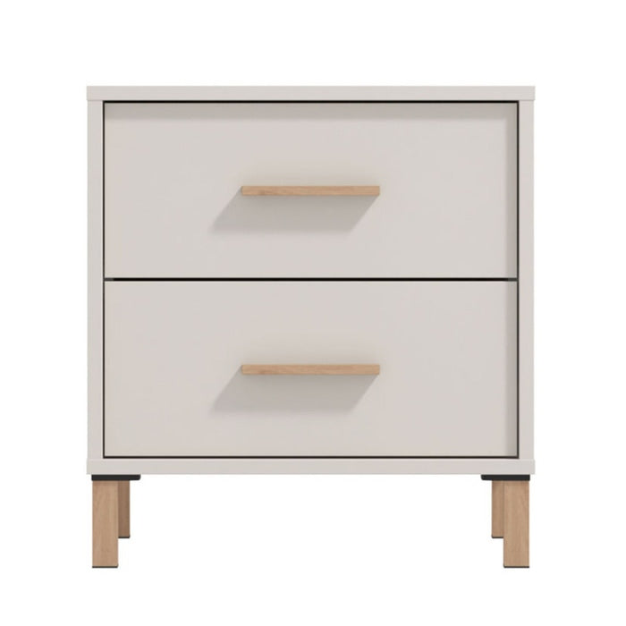 Noptiera Belfort NO2F, cu 2 sertare, bej cashmere, 1C