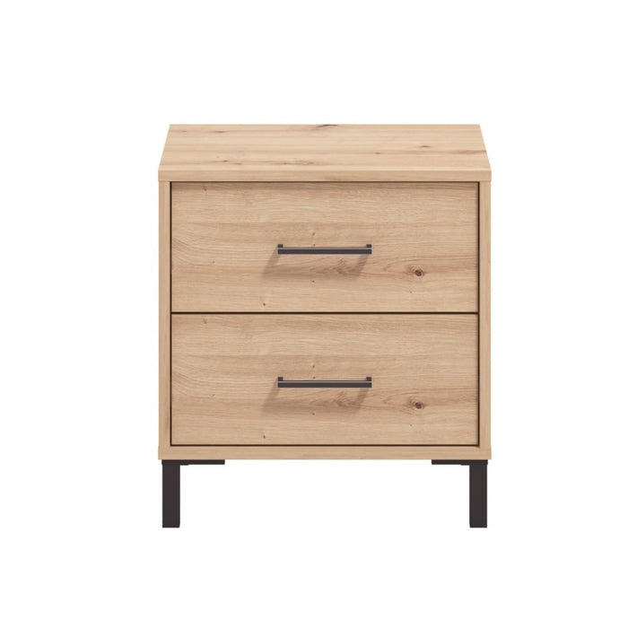 Noptiera Vienne NO2F, cu 2 sertare, stejar artisan, 48 x 40 x 52 cm, 1C