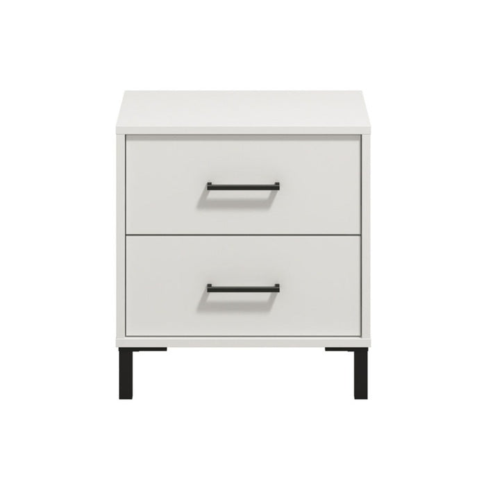 Noptiera Vienne NO2F, cu 2 sertare, alb mat, 48 x 40 x 52 cm, 1C