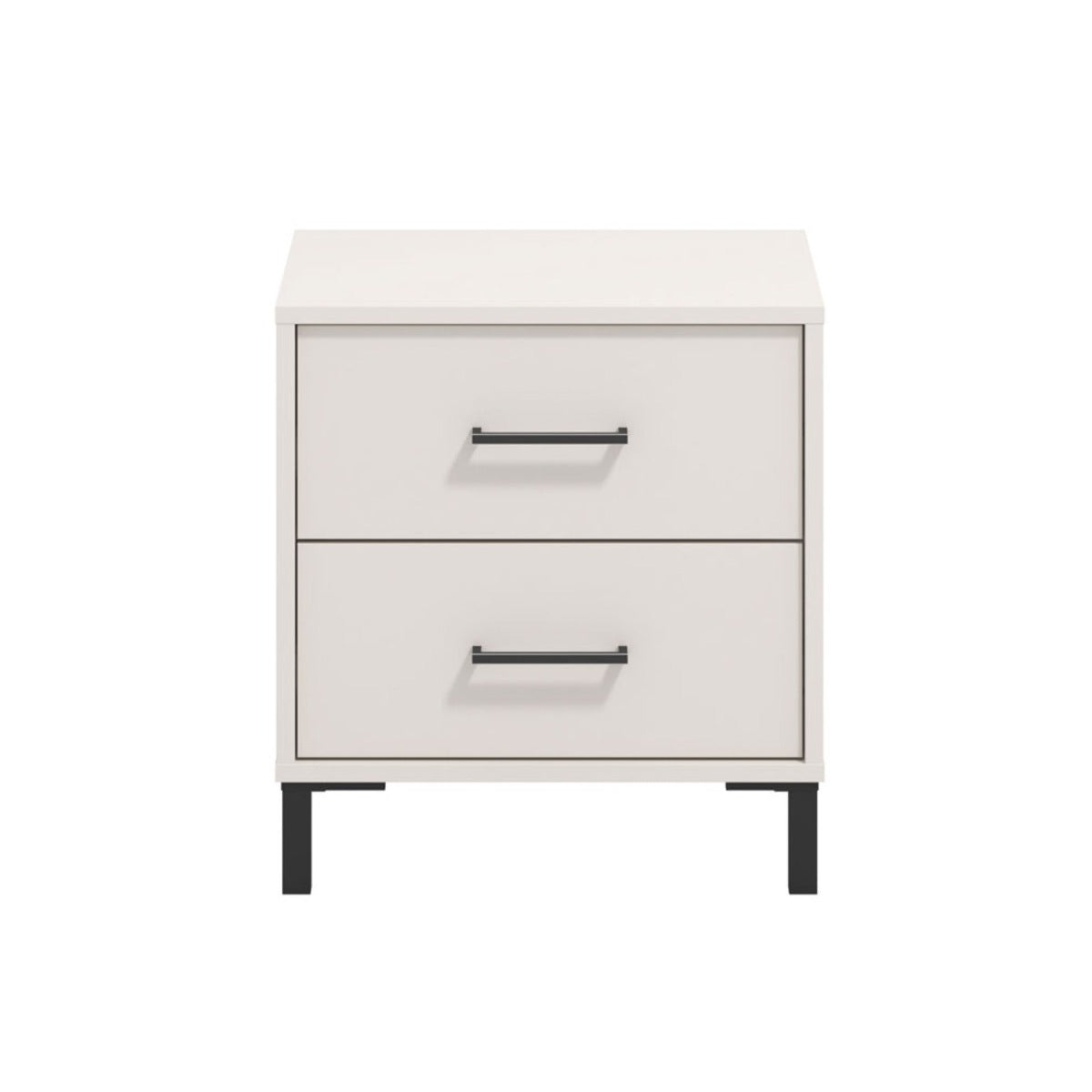 Noptiera Vienne NO2F, cu 2 sertare, bej cashmere, 48 x 40 x 52 cm, 1C