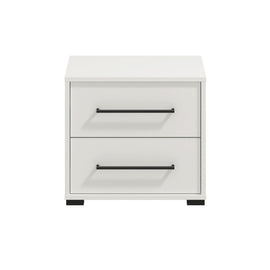 Noptiera Ascalon NO2F, cu 2 sertare, alb mat, 48 x 40 x 44 cm, 1C