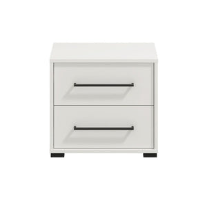 Noptiera Ascalon NO2F, cu 2 sertare, alb mat, 48 x 40 x 44 cm, 1C