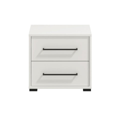 Noptiera Ascalon NO2F, cu 2 sertare, alb mat, 48 x 40 x 44 cm, 1C