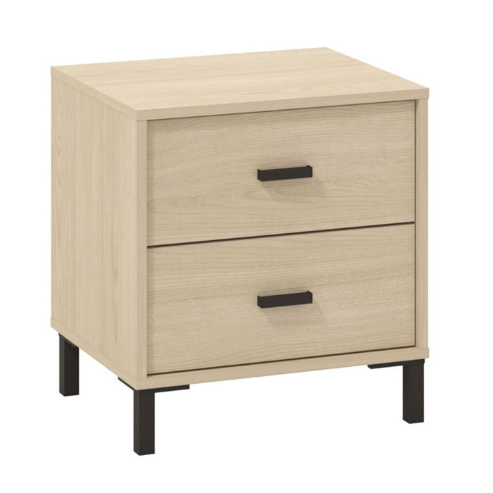 Noptiera Arbela, cu sertare, stejar portuar deschis, 48 x 40 x 52 cm, 1C