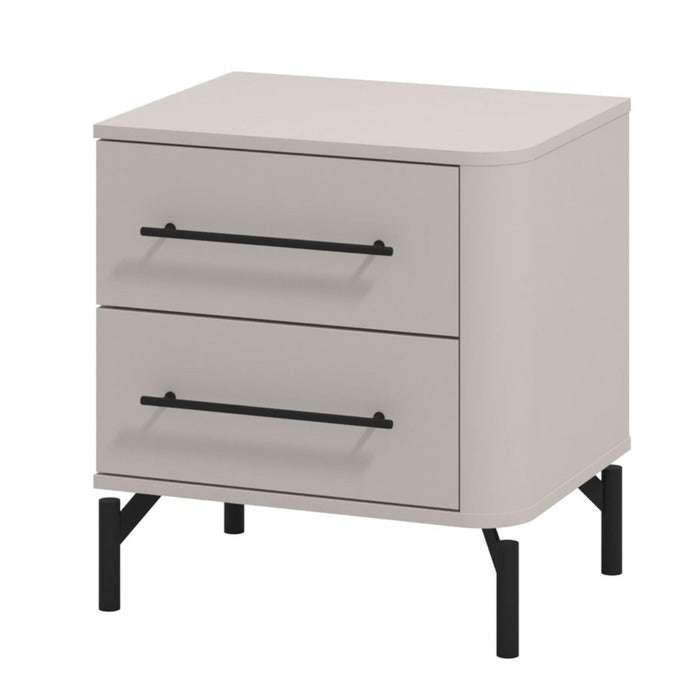 Noptiera Serdica, cu sertare, bej cashmere, 51.5 x 40 x 56 cm, 1C