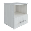 Noptiera Stefan, cu 1 raft + 1 sertar, alb K524, 40 x 48 x 35 cm, 2C
