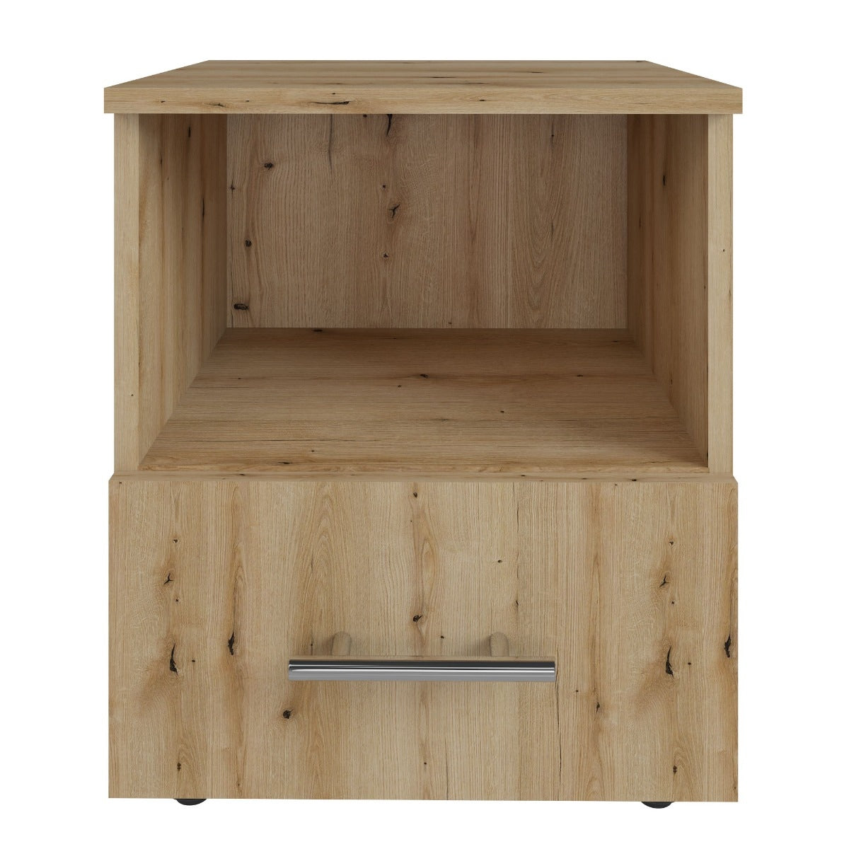 Noptiera Stefan, cu 1 raft + 1 sertar, stejar evoke K365, 40 x 48 x 35 cm, 2C