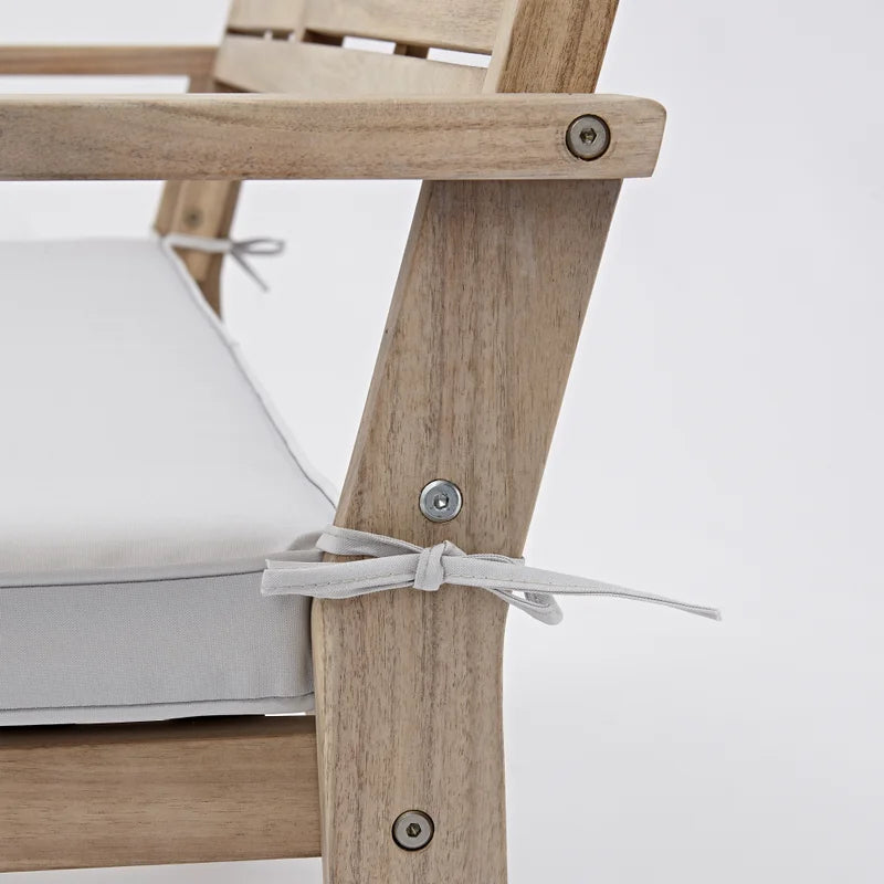 Set mobilier gradina Naterial Solis, pentru 4 persoane, lemn/textil, bej