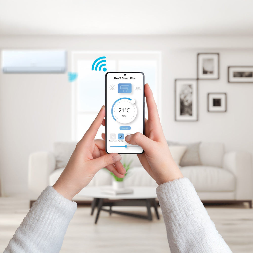 Aer conditionat Hava Smart Plus, Wi-Fi, 9000 BTU, clasa energetica A++, cu kit de instalare inclus