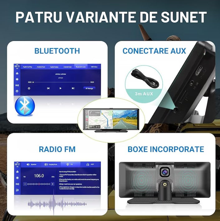 Navigație Auto Multimedia Universală Luxury® – Display 10.26” HD Performanță, Conectivitate, Stil