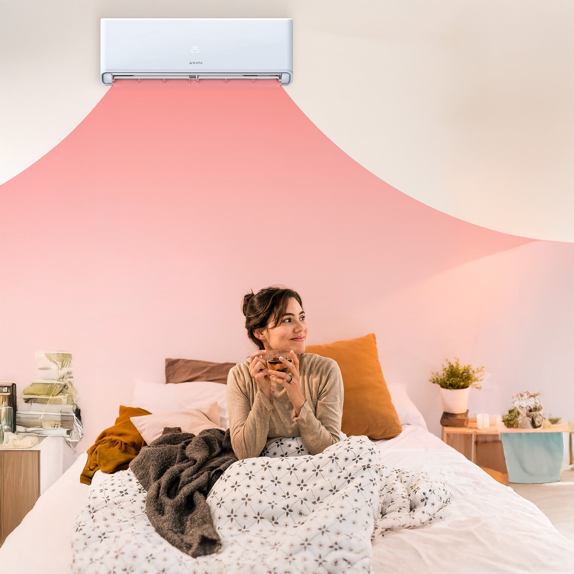 Aer conditionat Hava Smart Plus, Wi-Fi, 12000 BTU, clasa energetica A++, cu kit de instalare inclus