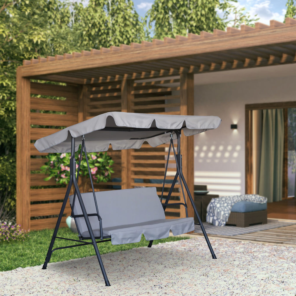 Balansoar de grădină MAXI II pentru 3 persoane – Gri antracit