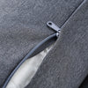 Set mobilier gradina Fuji, pentru 4 persoane, otel/ratan sintetic/sticla, gri