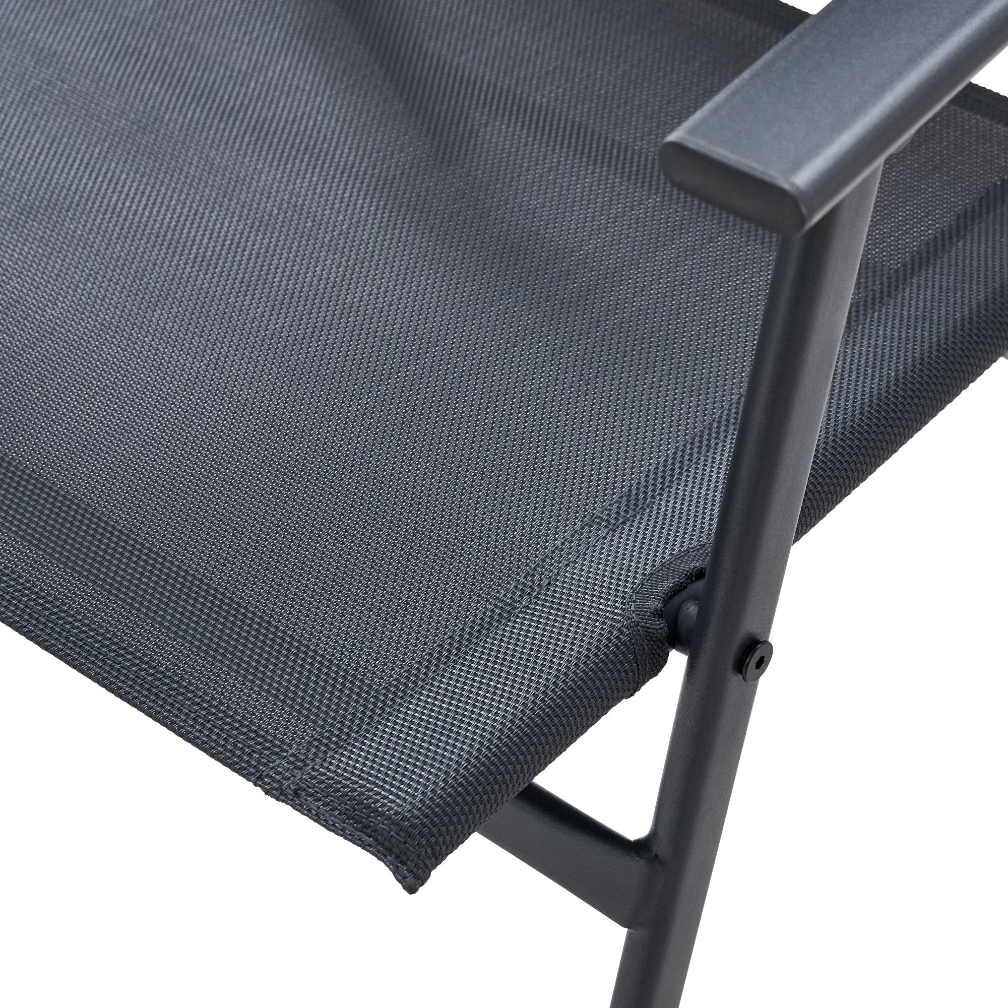 Set masa si scaune Doma, pentru 6 persoane, cu umbrela, otel/textilen/sticla, gri