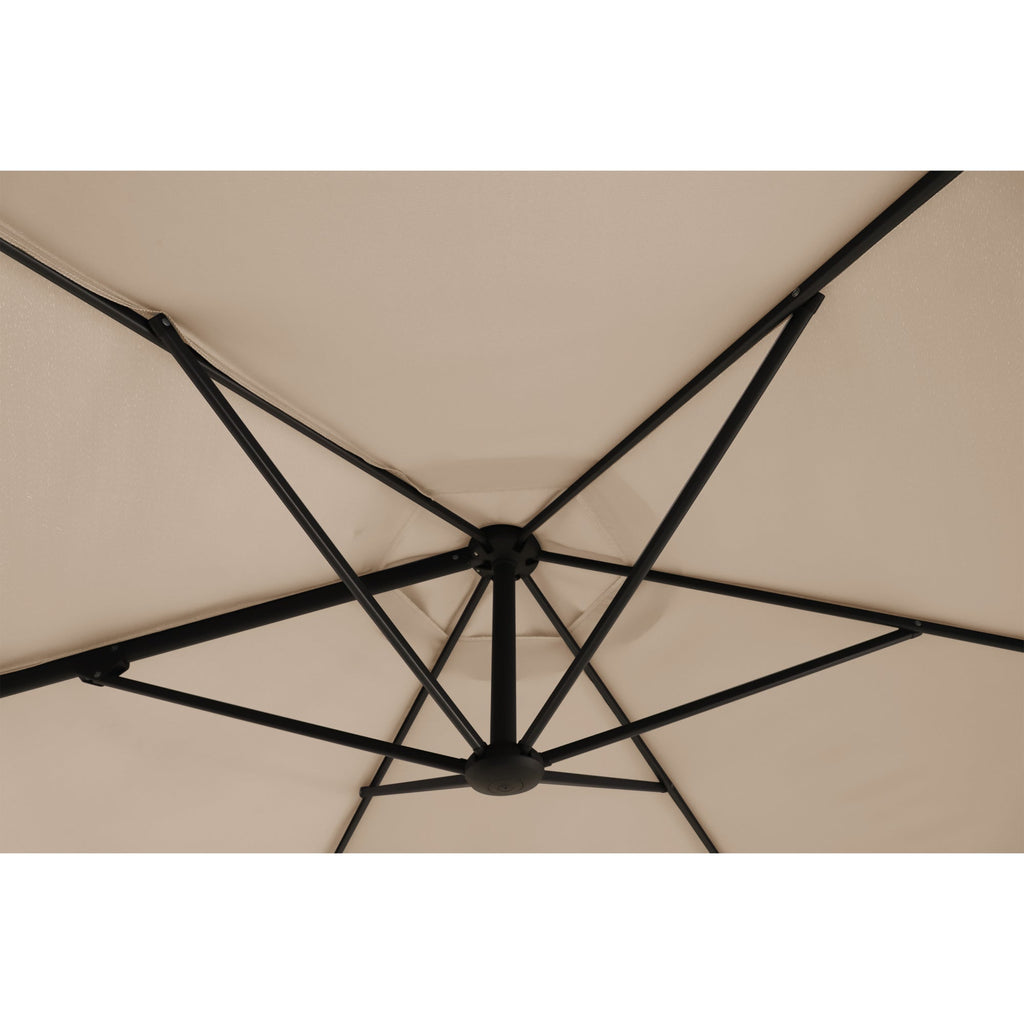 Umbrela terasa MAXI II, otel/poliester, 290 x 290 cm, H 235 cm, taupe