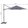 Umbrela terasa MAXI II, otel/poliester, 290 x 290 cm, H 235 cm, gri