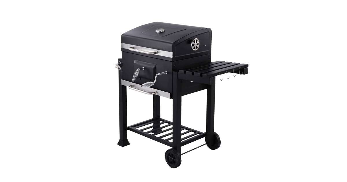Gratar carbune Grillchef Konfort, 100 x 115 x 71 cm, suprafata de gatit din fonta 53 x 42 cm