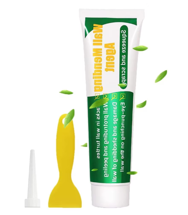 Set Chit pentru Reparare Pereti Instant, cu Uscare Rapida, Tip Pasta, 100 g, Alb + Spatula
