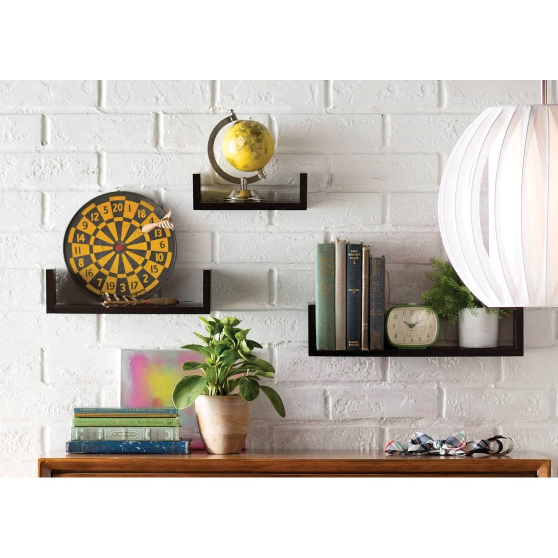 Set 3 rafturi, Wenge - MaxiBuy