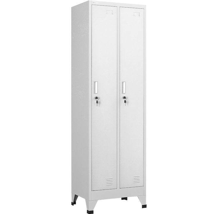 Vestiar metalic cu 2 usi 800x400x1800 cu separator interior - MaxiBuy