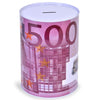 Pusculita decorativa din metal cu imprimeu, 500 euro, Multicolor, 15x21 cm - MaxiBuy