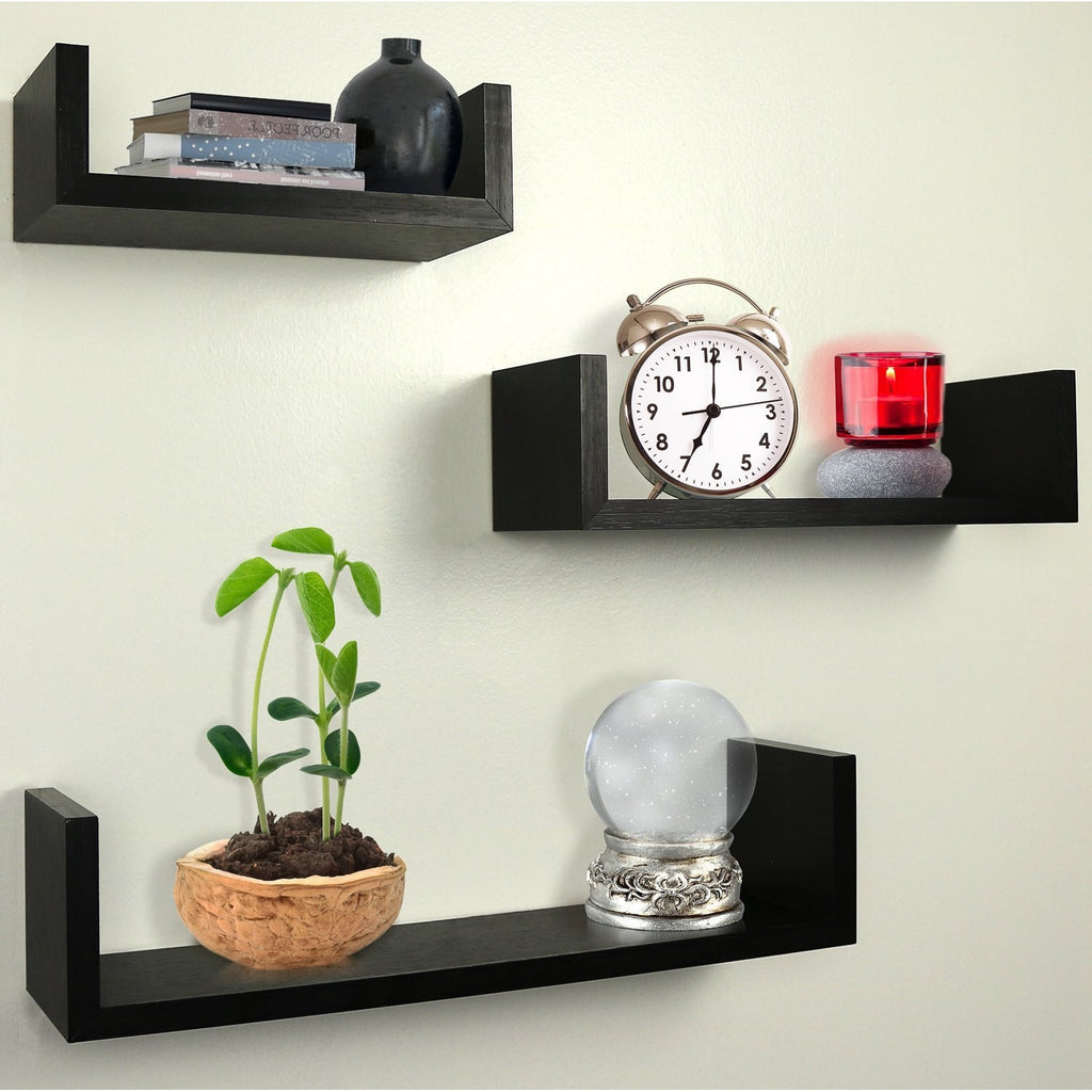 Set 3 rafturi, Wenge - MaxiBuy