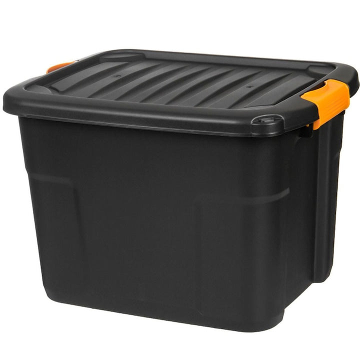 Cutie depozitarea neagra cu capac, 60L, 60x39x41 cm - MaxiBuy
