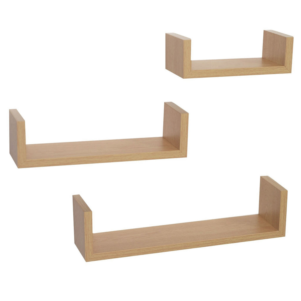 Set 3 etajere suspendate U, Stejar Sonoma - MaxiBuy